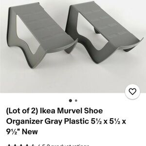IKEA Murvel Grey Plastic Freestanding Stackable Shoe Organizers